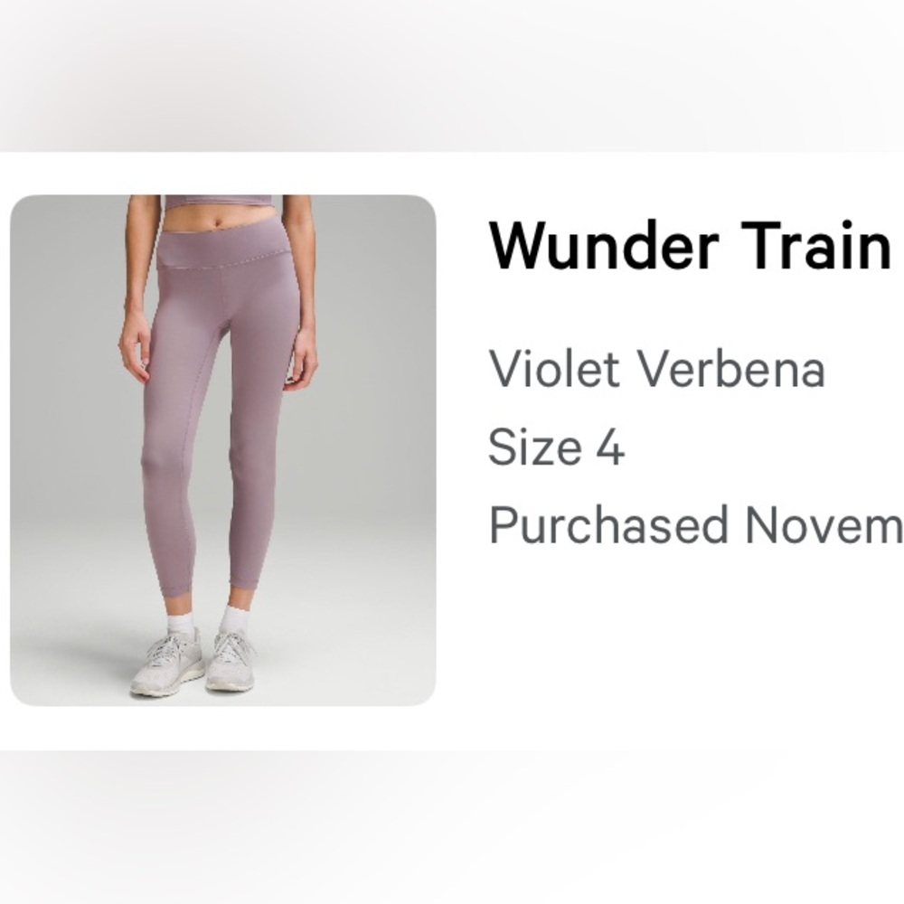 Wunder Train Low-Rise Tights 25” (4) Violet Verbena